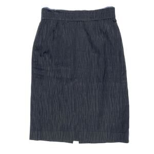 Louis Feraud Lined Textured Skirt Womens US 10 Black Knee Length